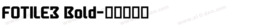 FOTILE3 Bold字体转换